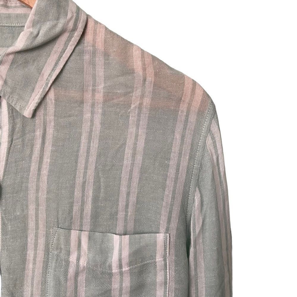 Rails Juniper Stripe Charli Front Button Sheer Sh… - image 7